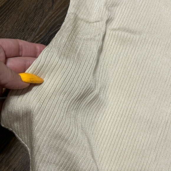 Good American ribbed cream turtleneck thong body suit XXL NEW - Picture 4 of 10